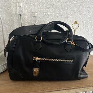 Marc Jacobs Black Satchel with Gold Hardware